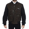 DOLCE & GABBANA BLACK SEQUINED GOATSKIN JACKET