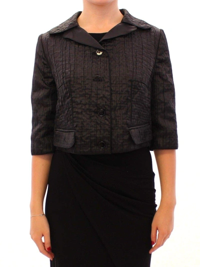 Dolce & Gabbana Black Short Bolero Shrug Jacket Coat