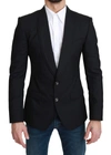 Dolce & Gabbana Black Single Breasted Formal Wool Blazer In Black