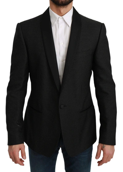 Dolce & Gabbana Black Slim Fit Formal Jacket Martini Blazer