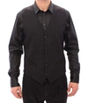 Dolce & Gabbana Black Striped Wool Logo Vest In Black
