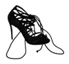 DOLCE & GABBANA BLACK SUEDE STRAP STILETTOS SHOES SANDALS