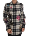 Dolce & Gabbana Black White Fairy Tale Crystal Shirt In White