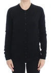 DOLCE & GABBANA BLACK WOOL BUTTON CARDIGAN SWEATER TOP