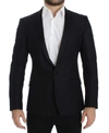 DOLCE & GABBANA BLACK WOOL MARTINI SLIM BLAZER