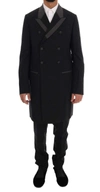 DOLCE & GABBANA BLACK WOOL STRETCH 3 PIECE TWO BUTTON SUIT