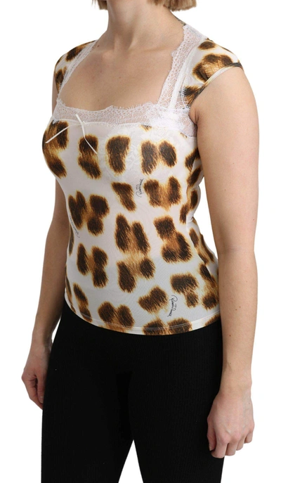 Roberto Cavalli Camisole Underwear Blouse In Brown