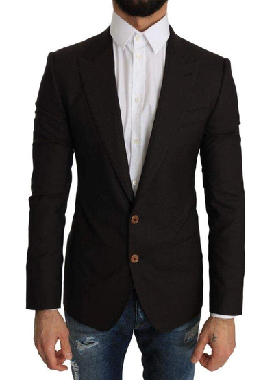 Dolce & Gabbana Brown Wool Sicilia Jacket Coat Blazer