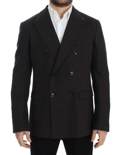 Dolce & Gabbana Brown Wool Slim Fit Blazer