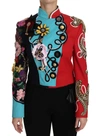 DOLCE & GABBANA COAT CRYSTAL FLORAL BAROQUE SICILY  JACKET