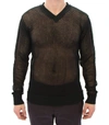 DOLCE & GABBANA DARK GREEN RUNWAY NETZ PULLOVER NETTED SWEATER