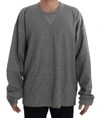 Dolce & Gabbana Gray Crewneck Pullover Silk Sweater In Gray