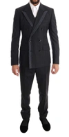 DOLCE & GABBANA grey DOUBLE BREASTED 3 PIECE SUIT
