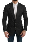 Dolce & Gabbana Gray Napoli Slim Fit Jacket Wool Blazer In Gray