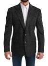 DOLCE & GABBANA GRAY PLAID CHECK WOOL FORMAL JACKET BLAZER