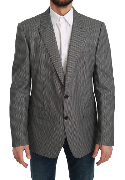 Dolce & Gabbana Gray Slim Fit Formal Martini Blazer