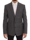 Dolce & Gabbana Gray Wool Martini Slim Blazer In Gray