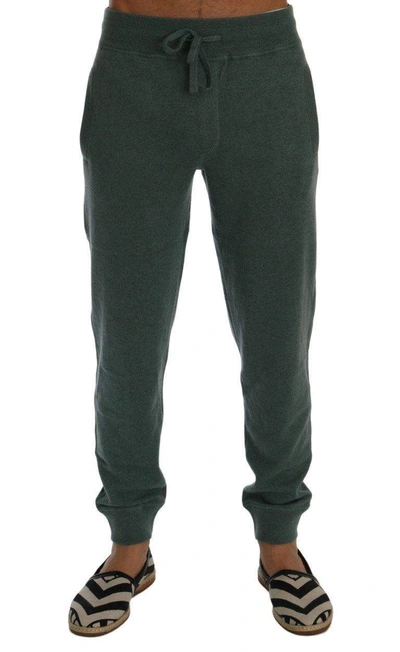 Dolce & Gabbana Green Cashmere Training Trousers