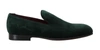 DOLCE & GABBANA GREEN SUEDE LEATHER SLIPPERS LOAFERS