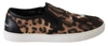 DOLCE & GABBANA LEATHER LEOPARD #DGFAMILY LOAFERS SHOES