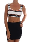 Dolce & Gabbana Multicolor Sequined Stretch Bustier Top In Multicolor