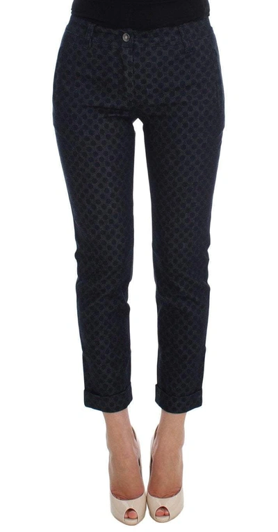 Dolce & Gabbana Polka Dotted Slim Capris Jeans In Blue