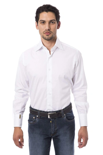 Billionaire Italian Couture Regular Fit Personalized Buttones Shirt In White