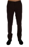 DOLCE & GABBANA PURPLE WOOL STRETCH FORMAL PANTS