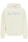 Blue Sky Inn Logo-embroidered Cotton Hoodie In Blue