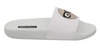 Dolce & Gabbana Chic White Slide Sandals - Luxury Summer Footwear In White