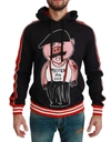 Dolce & Gabbana Black Pig Of The Year Hooded Sweater In Black