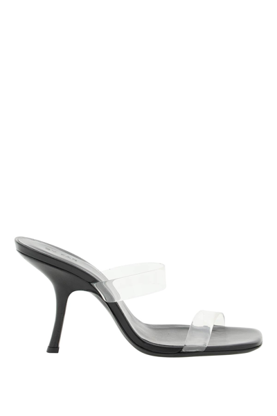By Far Clara Pvc And Glossed-leather Mule In Black