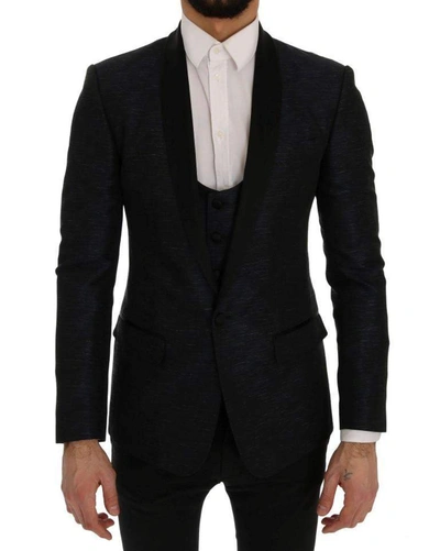 Dolce & Gabbana Blue Martini Slim 2 Piece Blazer