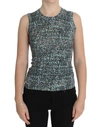Dolce & Gabbana Blue Wool Sweater Sleeveless Pullover In Blue