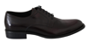 DOLCE & GABBANA BORDEAUX LEATHER DRESS DERBY  SANGRIA SHOES