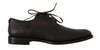 DOLCE & GABBANA BROWN LEATHER LACEUPS DRESS MENS SHOES