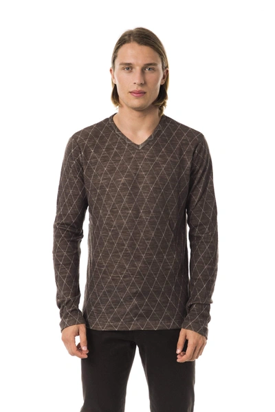 Byblos Regular Fit V-neck  Sweater In Brown