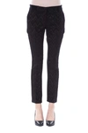 Byblos Acrylic Jeans & Women's Pant In Black