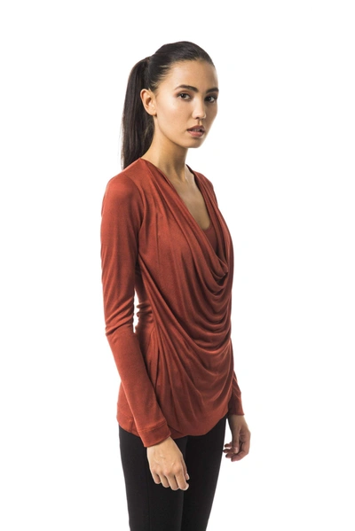 Byblos V-neck Long Sleeve Tops & T-shirt In Copper