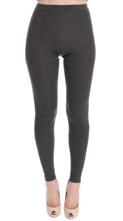 Dolce & Gabbana Grey Cashmere Stretch Tights