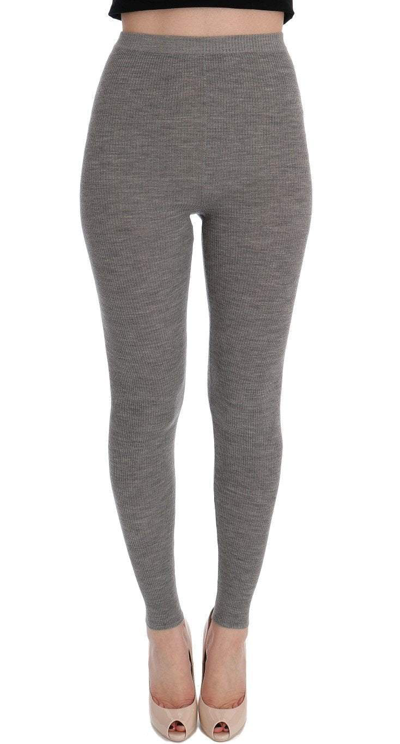 Dolce & Gabbana Gray Cashmere Stretch Tights