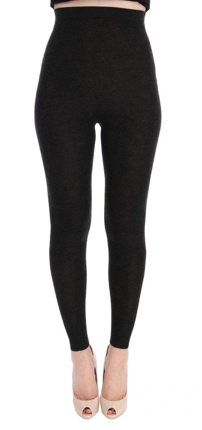 Dolce & Gabbana Grey Cashmere Stretch Tights