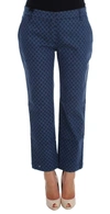 DOLCE & GABBANA POLKA DOTTED STRETCH CAPRI JEANS