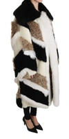 DOLCE & GABBANA SHEEP FUR SHEARLING CAPE JACKET COAT