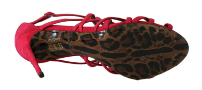 Dolce & Gabbana Shoes Stilettos Red Suede Strap Sandals