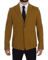 Dolce & Gabbana Yellow Cotton Stretch Blazer In Yellow