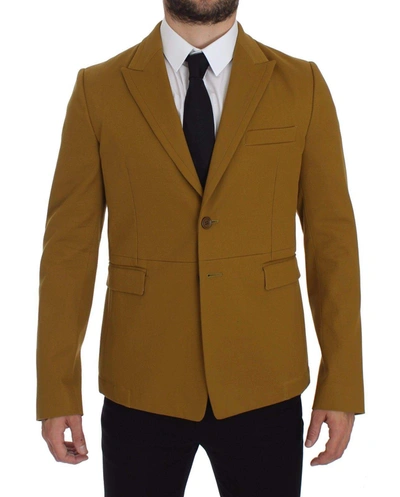 Dolce & Gabbana Yellow Cotton Stretch Blazer