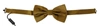 DOLCE & GABBANA YELLOW MUSTARD 100% SILK BUTTERFLY PAPILLON MEN BOW TIE