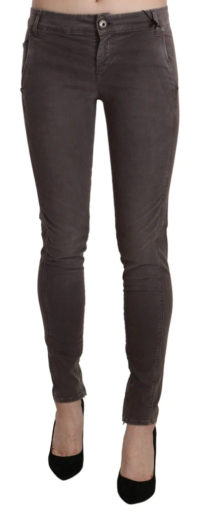 Ermanno Scervino Low Waist Skinny Slim Trouser Cotton Jeans In Black