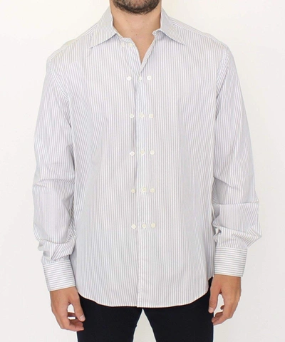 Ermanno Scervino Men   Striped Regular Fit Casual Shirt In White